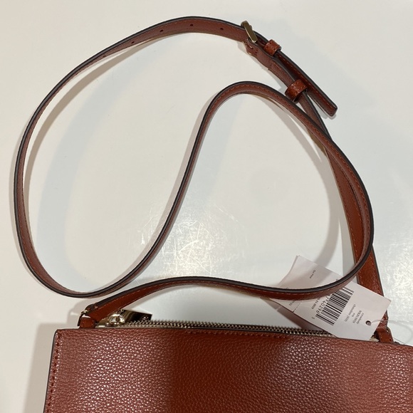 ☀️NWT Kate Spade Eva Leather Crossbody Gold-tone Chestnut Butter Adj Strap Brown - Picture 9 of 16